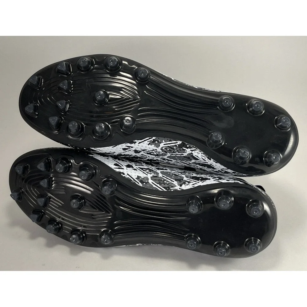 LSIDORYC Unisex Soccer Cleats Shoe Black Size 37 US Mens 5 Women 6.5 Lightweight